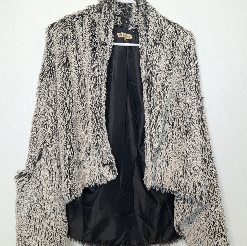 Democracy Open Front Faux Fur Vest M - Picture 4 of 11